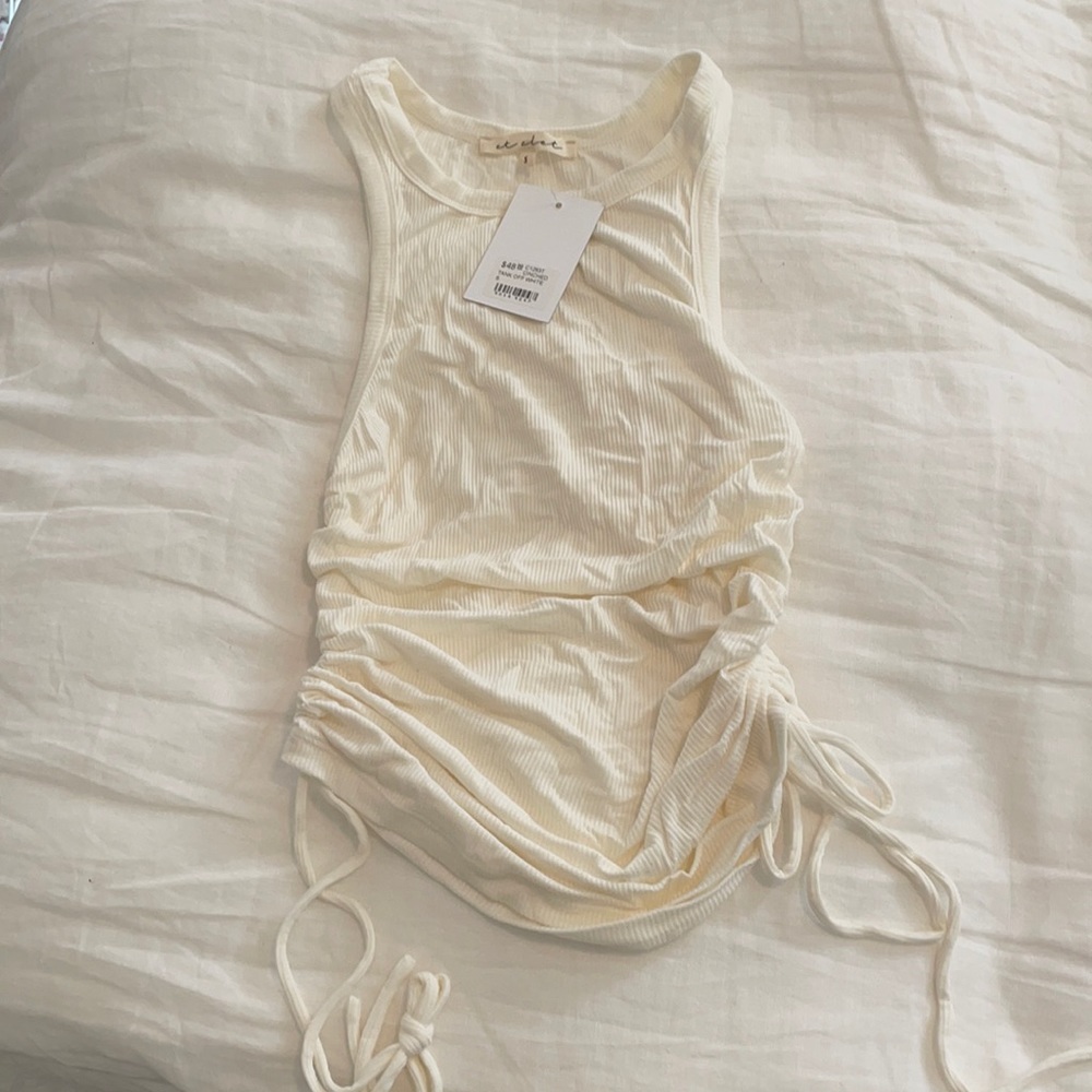 NWT White Cinch Tank